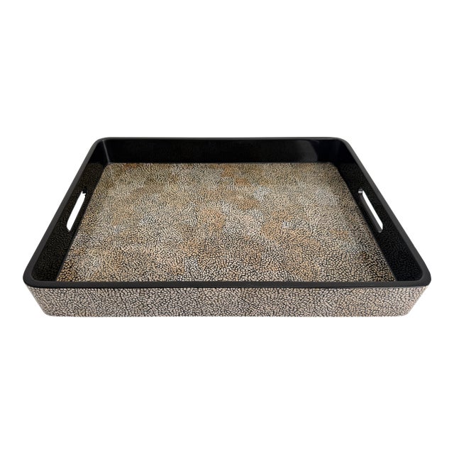 Eggshell Lacquer Jean Dunand Style Tray For Sale