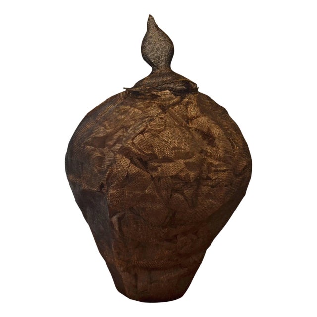 Antique Iron Mesh Container For Sale