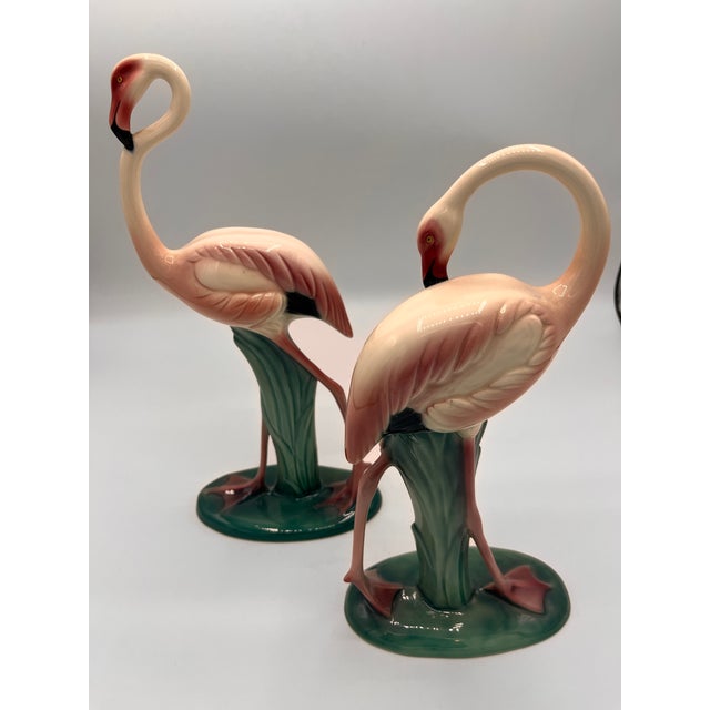 Mid-Century Modern MCM Will-George Pasadena Flamingo Figurine Duo For Sale - Image 3 of 8
