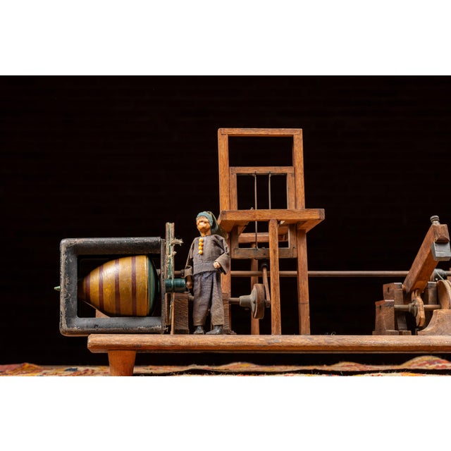 Brown Early 20th Century Mechanical Blacksmith Forge Sideshow Model For Sale - Image 8 of 17