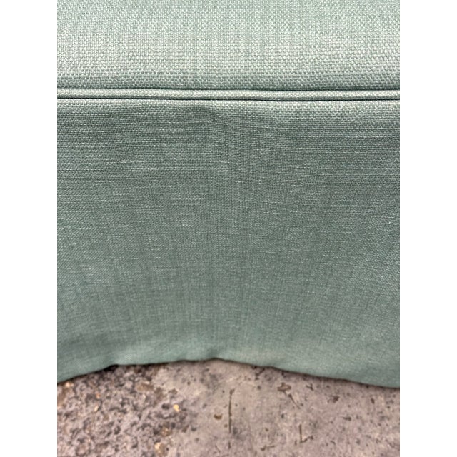 Textile Hickory Chair Cocktail Ottoman For Sale - Image 7 of 12