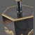 Vintage Asian Black Lacquer Hexagonal Figural Chinoiserie Table Lamp For Sale - Image 11 of 12
