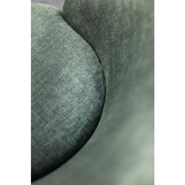 Mid-Century Danish Modern Model 301 Easy Chair in Oak and Fabric by Ejvind A. Johansson for Godtfred H. Petersen, 1950s For Sale - Image 13 of 15