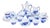 Vintage Blue Flower Blå Blomst Coffee Set from Royal Copenhagen, 1980s, Set of 33 For Sale