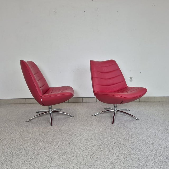 Leather Lounge Chair “Breen” designed by S. Hindenes & F. Myhr for Hjellegjerde, Norway Dimensions: height – 90 cm seat...