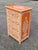 Moroccan Hand‑Painted Moroccan Nightstand / Orange and White Zoua9 Woodwork For Sale - Image 3 of 7
