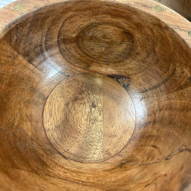 Rustic Frontgate Wood Serving Snack Bowls Set of 3 "Teigen" For Sale - Image 3 of 5