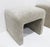 We have newly upholstered these Directional ottomans in a rick velvet by Zinc. Colors are taupe, white and black in a...