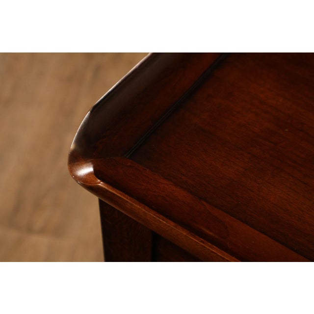 Wood Statton Queen Anne Style Cherry Tea Table For Sale - Image 7 of 18