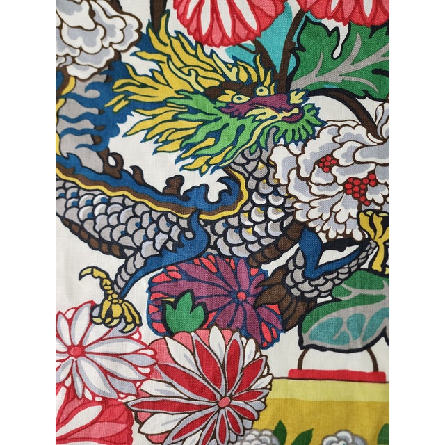 Chinoiserie Schumacher Chiang Mai Dragon Designer Throw Pillows For Sale - Image 3 of 4