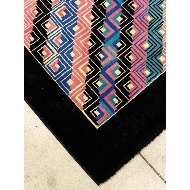Optical Model Diagonal Rug from Missoni, 1980s For Sale - Image 5 of 9