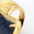 Metal Mid 20th Century Huge Lapis Lazuli Ring Vintage 18k Yellow Gold Cocktail size 5 For Sale - Image 7 of 7