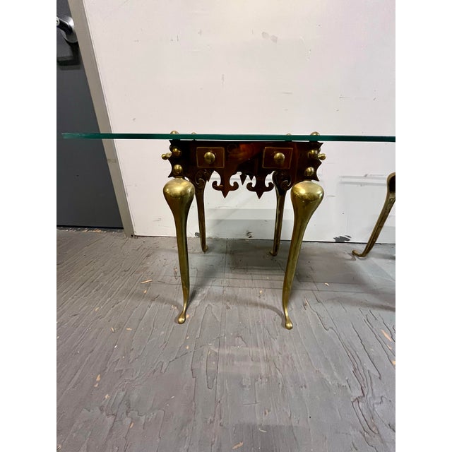 Vintage Brass Footman Trivet Side Tables For Sale - Image 4 of 11