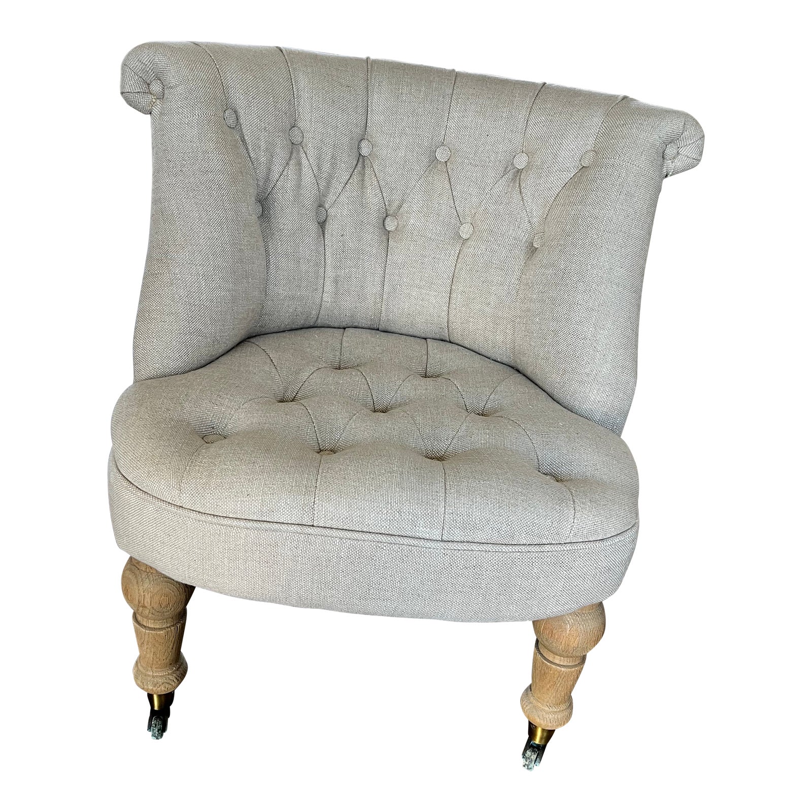Restoration Hardware Children's Linen Chair Chairish