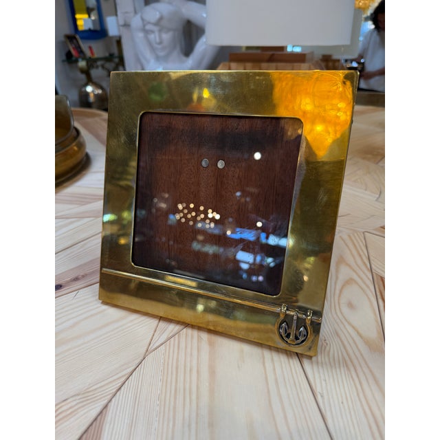 Gucci Vintage Gucci Brass Picture Frame With Equestrian Emblem For Sale - Image 4 of 7