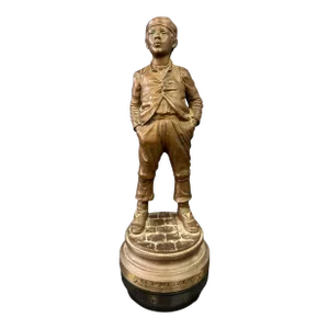 19th Century Halfdan Hertzberg Bronze Statue "Le Siffleur", 1889