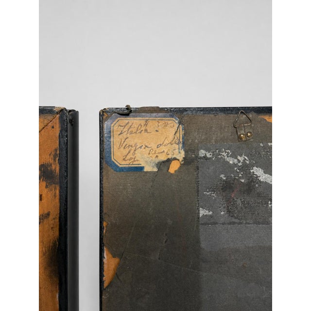 Black Pair of Venetian Grand Tour Miniature Marine Views in Ebonized Frames For Sale - Image 8 of 8