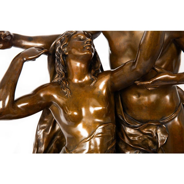 French Antique Bronze Sculpture “Awakening of Nature” by Emile Picault For Sale - Image 10 of 18