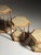 Set of 3 hexagonal side tables designed by fournier décoration paris for roche bobois. Frame made of solid oak. Each with...