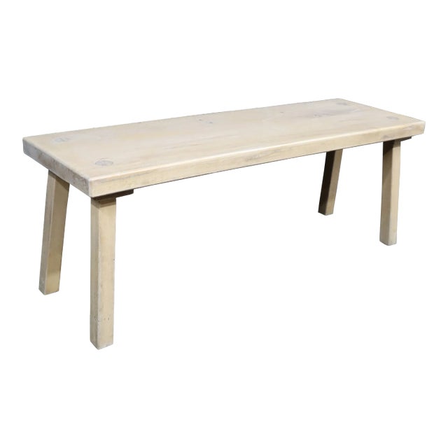 Bleached Walnut Bench For Sale