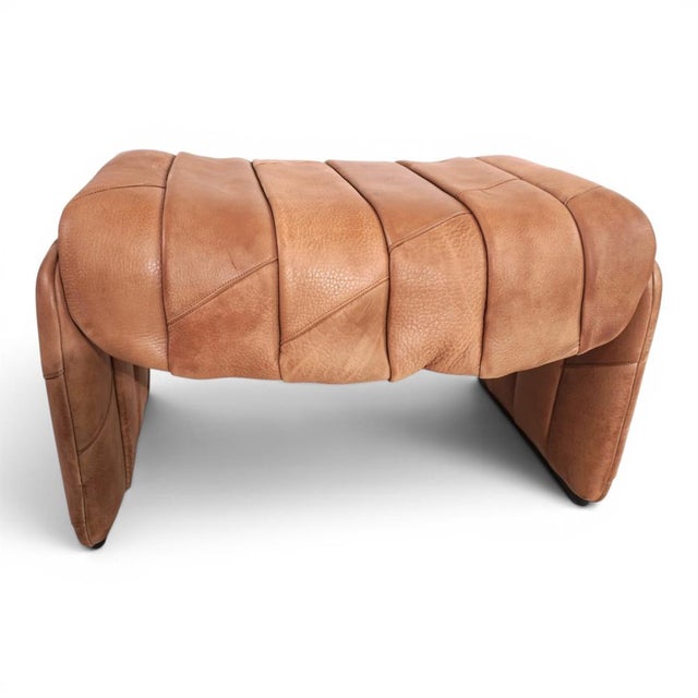 Set of DS 50 Patchwork Lounge Chair in Buffalo Leather with Ottoman from de Sede, 1970s For Sale - Image 13 of 18