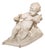 19th Century Carved Marble Figure of a Putto with Serpent For Sale
