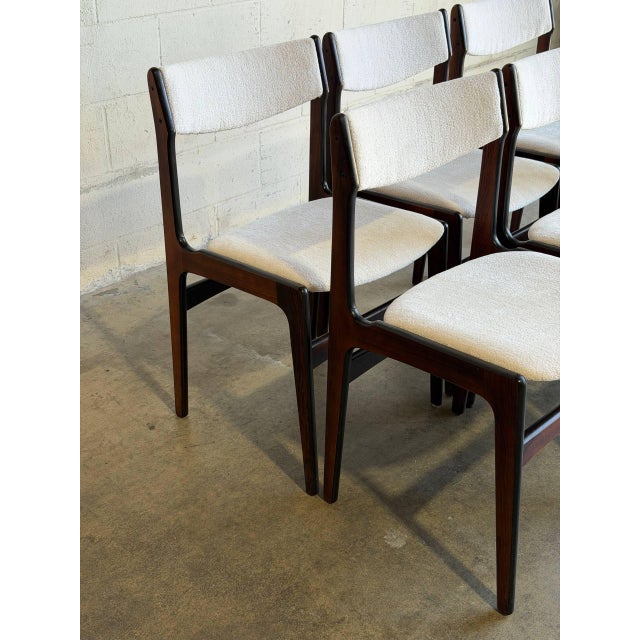 Rosewood Dining Chairs in Style of Erik Buch Mid-Century Modern Sculptural Seating Set of 6 Denmark 1960s For Sale - Image 9 of 13