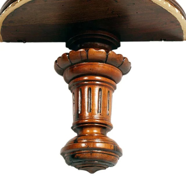18th Century Renaissance Hand-Carved Walnut Console Shelf with Gilt Edging For Sale - Image 3 of 7