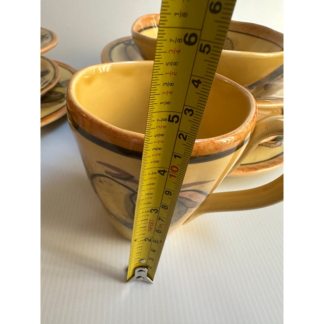 Arte Italica Vintage 1980s Five(5) Pieces Hand Painted Dinnerware Set for 2 Made in Italy (10 Pc) For Sale - Image 14 of 18