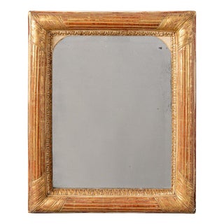 French Gilt Gesso Fluted Mirror, Early 19th Century For Sale