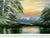Green Water in the Lake District of England with Lush Trees by British Artist 1976 For Sale - Image 6 of 18