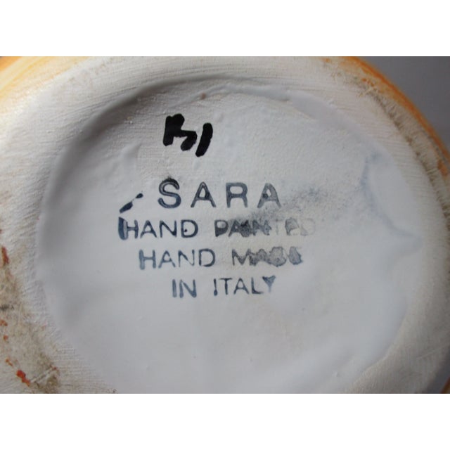 1980s Italian Hand Painted Rooster Jug For Sale - Image 6 of 7