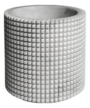 Pixel S2 Decorative Vase in White Carrara Marble by Bufalini Marmi