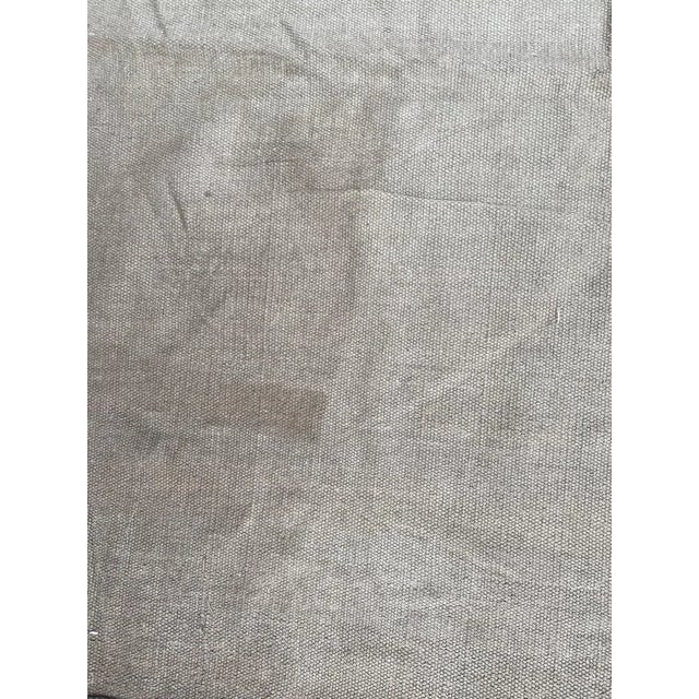 Vintage Indian Modern Khaki Color Flat Rug For Sale - Image 3 of 12