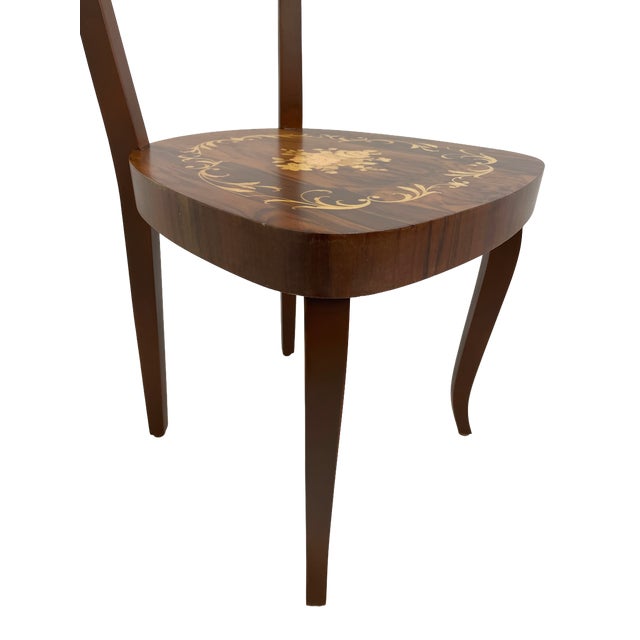 Brown Italian Octagonal Multi-Game Table With 4 Chairs, Inlaid Wood, Chess, Backgammon & Roulette, 1980s For Sale - Image 8 of 18