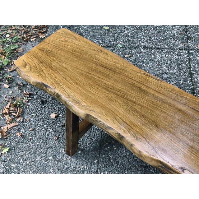 Brutalist Benches in Blond Elm from Aranjou, France, 1960s, Set of 2 For Sale - Image 11 of 18