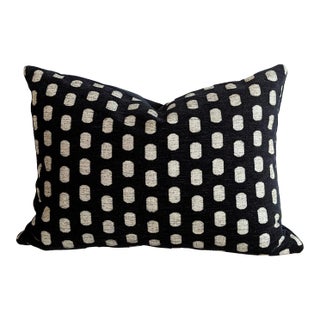 Pierre Frey Le Manach Black 15" x 20" Lumbar Pillow - Single For Sale