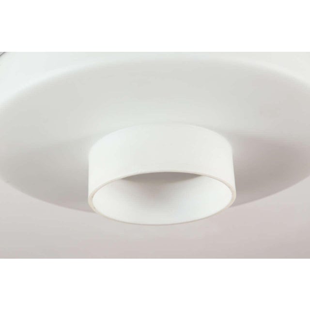 Mid-Century Modern 1960s Vintage Aluminum & Glass Raak Flush Mount Fixture For Sale - Image 3 of 6