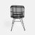 Black Rattan Woven Dining Chair For Sale - Image 4 of 6