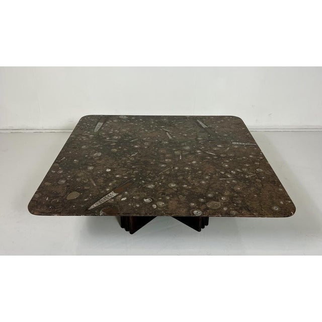 1980s Fossil Stone Coffee Table from Heinz Lilienthal, 1980s For Sale - Image 5 of 5