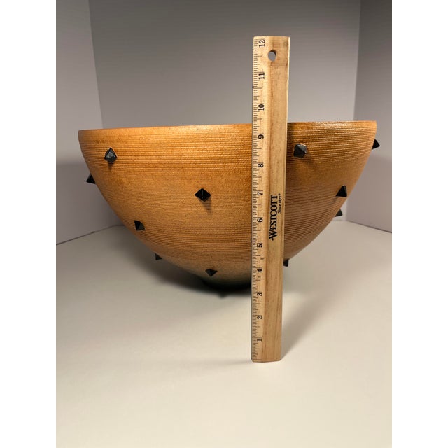 Rare Masuo Ojima Massive Studio Pottery Ceramic Bowl Japanese-American 15.5”d For Sale - Image 10 of 10