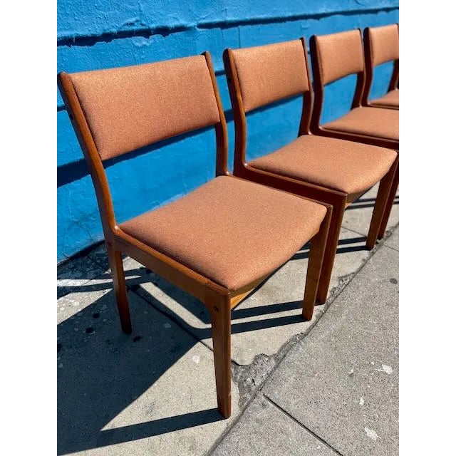 Wood Set of 4 D-Scan Dining Chairs For Sale - Image 7 of 11