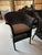 Set of 5 Lamberts Black Wicker Arm Chairs With Custom Perennials Seat Cushions For Sale - Image 9 of 14