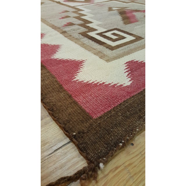 19th Century Navajo Style Handmade Wool Rug - 4'3"x6'10" For Sale - Image 4 of 11