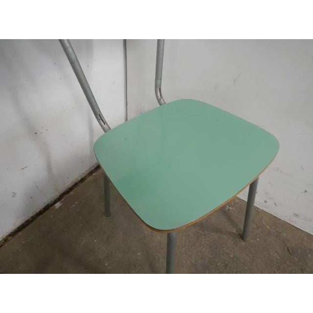 Set of Green Formica Chairs, 1960s For Sale - Image 11 of 12