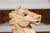 Mid 20th Century 1940s American Carved Wooden Horse Head Fragment with Weathered Patina For Sale - Image 5 of 10