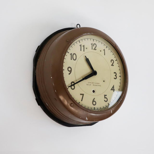Industrial MFD by Self Winding Industrial Two Side Clock For Sale - Image 3 of 7