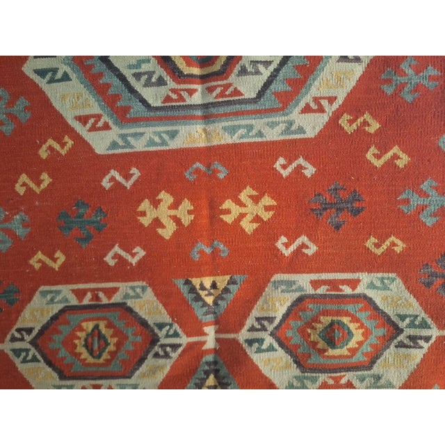 Traditional Vintage Handwoven Turkish Anatolian Kilim Rug, 8’6” X 5’8” For Sale - Image 3 of 6
