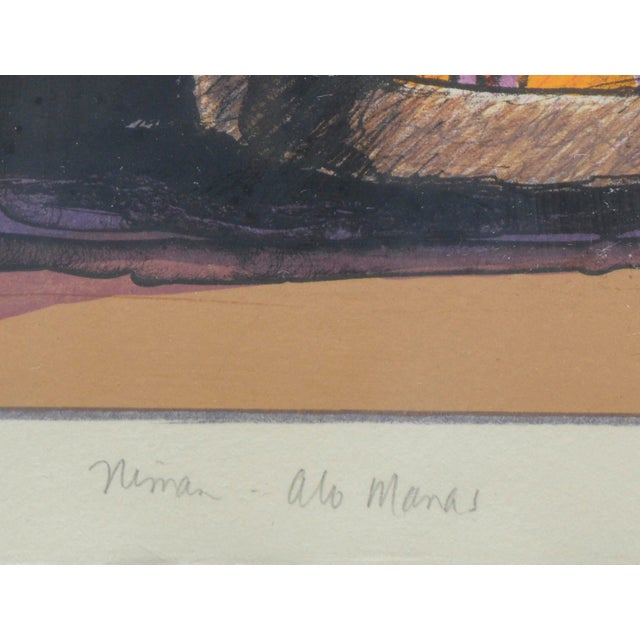 1980s Late 20th Century "Alo Manas" Niman Kachinas Figurative Lithograph, Framed For Sale - Image 5 of 6