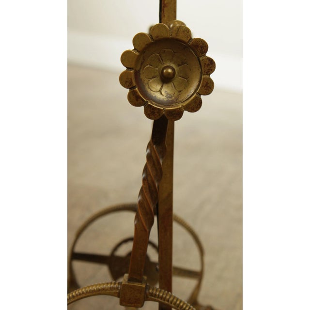 Brass Aesthetic Movement Antique 1880's Victorian Brass Cheval Beveled Vanity Mirrors - a Pair For Sale - Image 8 of 13